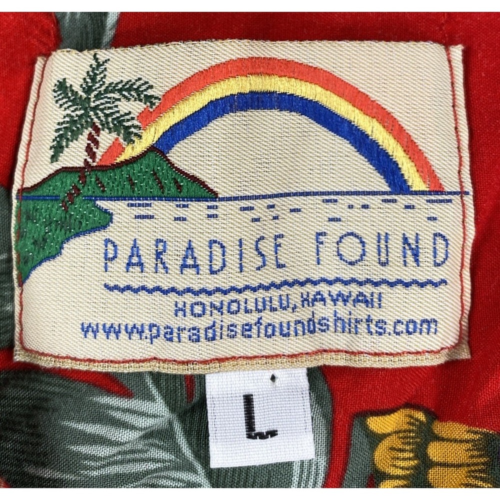 Paradise Found Magnum PI Jungle Bird Hawaiian Shirt Men's Large Red - Picture 5 of 7